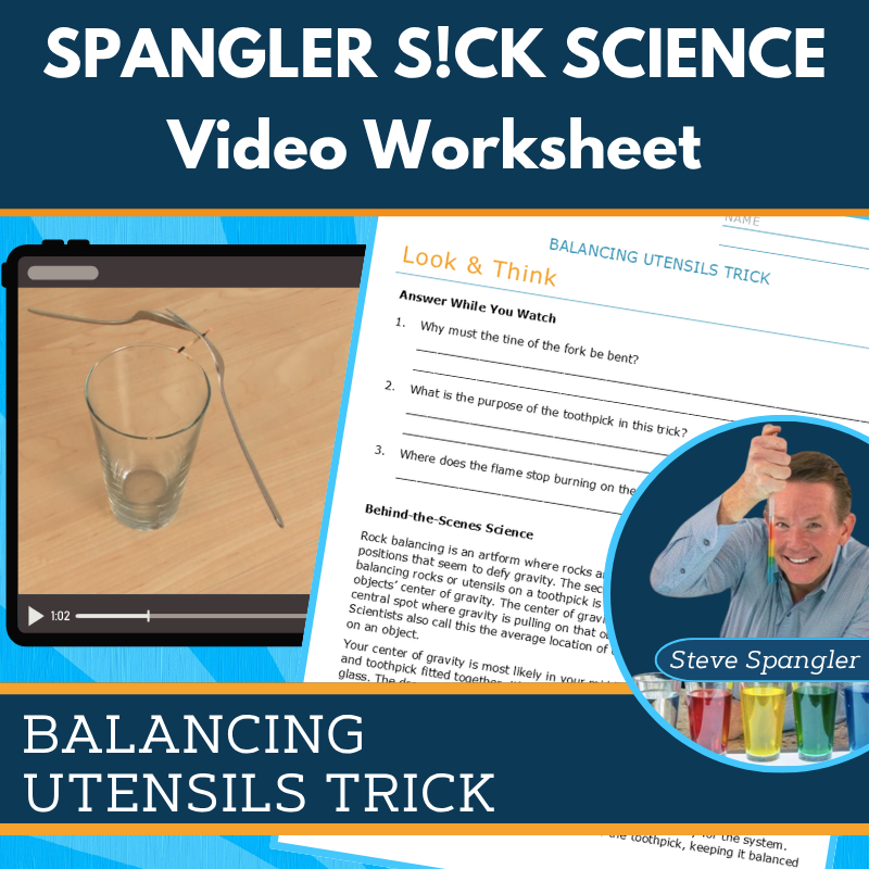 Balancing Utensils - Spangler Video Worksheets with CER