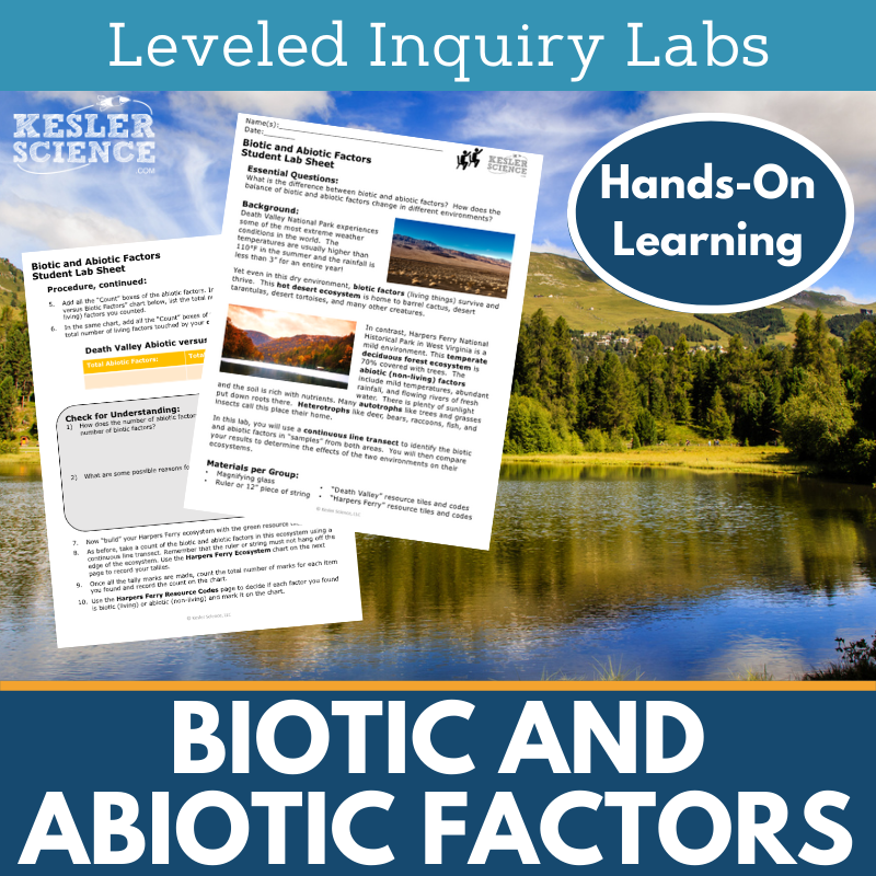 Biotic and Abiotic Factors Inquiry Lab - MS 6-8 Science TEKS