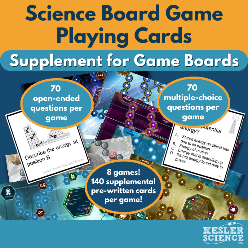 Game Board Cards Supplement with 140 Cards for Each Game - MS 6-8
