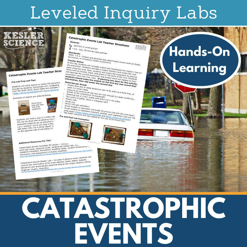 Catastrophic Events Inquiry Lab - MS 6-8 Science TEKS