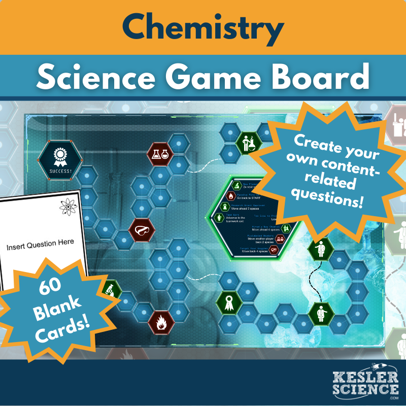 Chemistry-themed Game Board - Editable Cards
