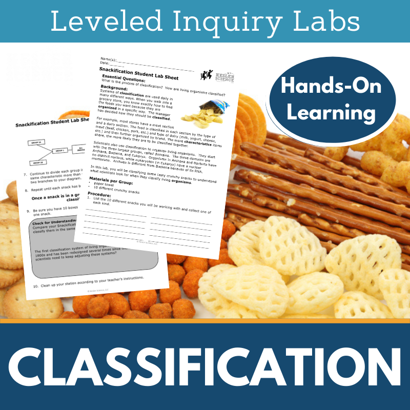 Classification Inquiry Lab - MS 6-8 Science