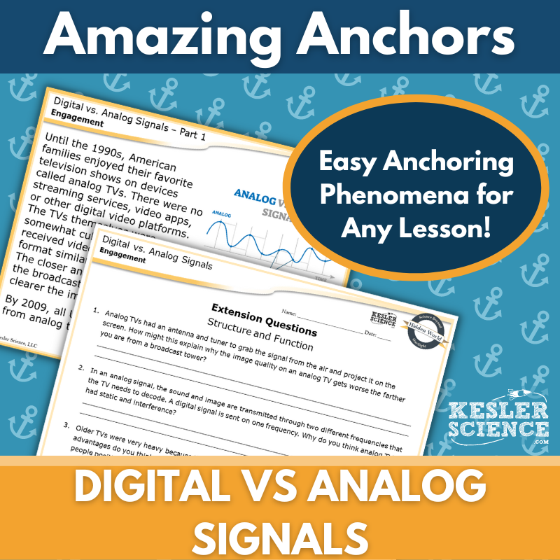 Amazing Anchors - Digital vs Analog Signals - NGSS MS PS4-3