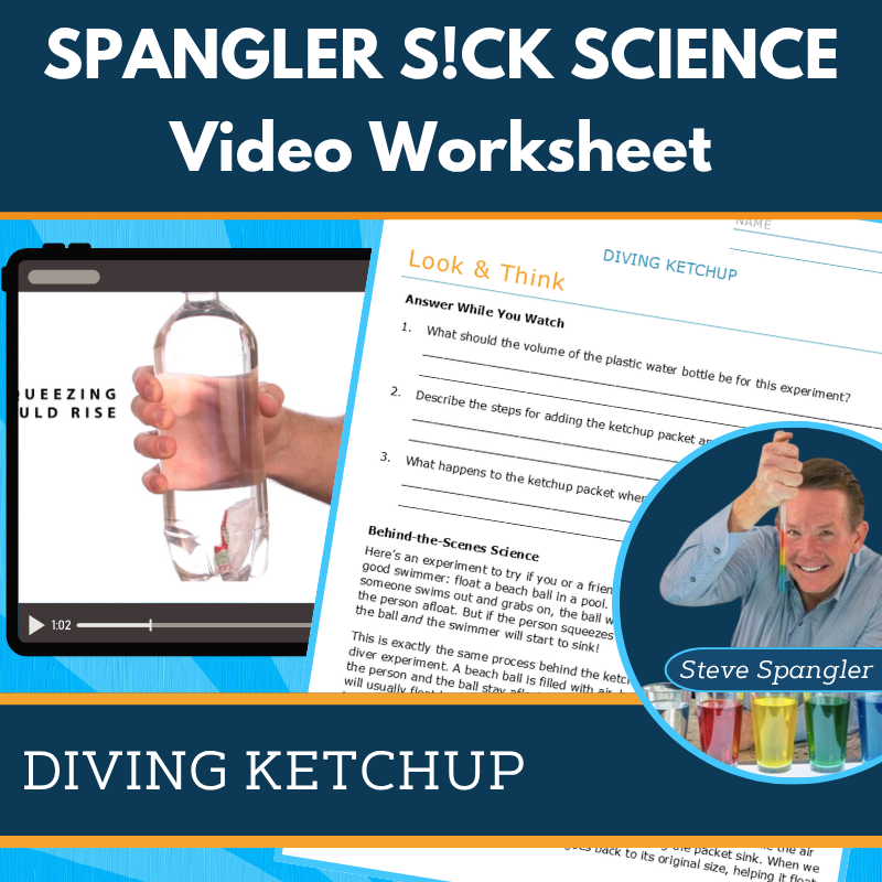 Diving Ketchup - Spangler Video Worksheets with CER