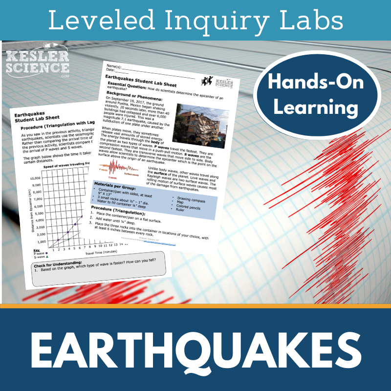 Earthquakes Inquiry Lab - MS 6-8 Science