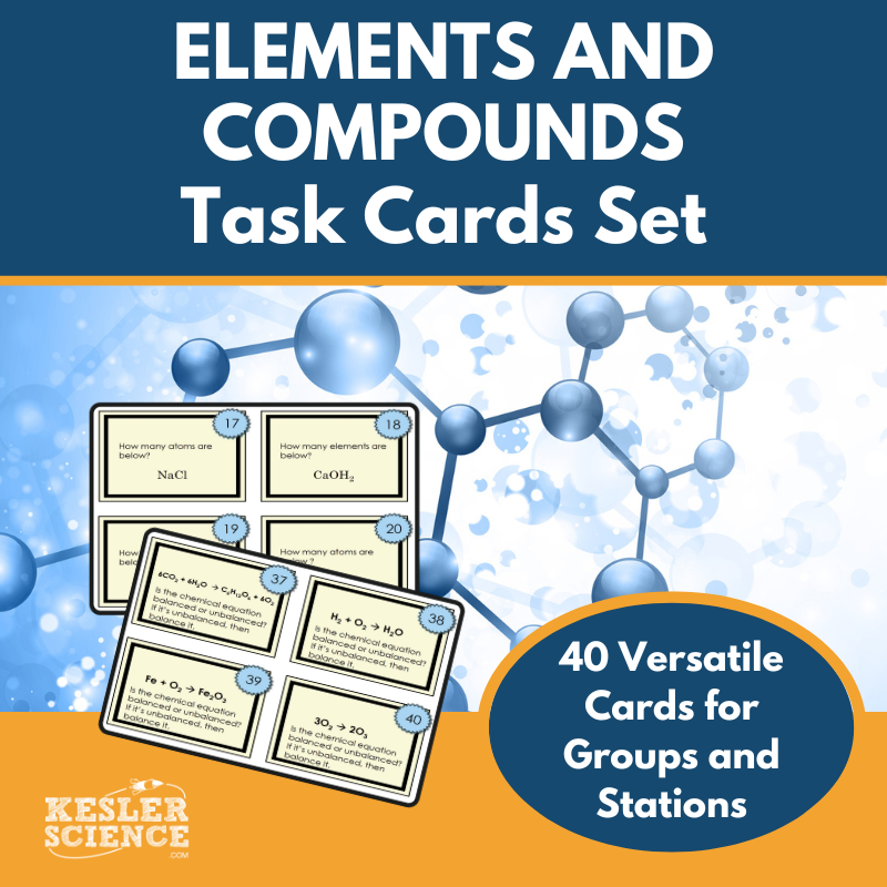 Chemistry Task Cards #2: Compounds & Elements