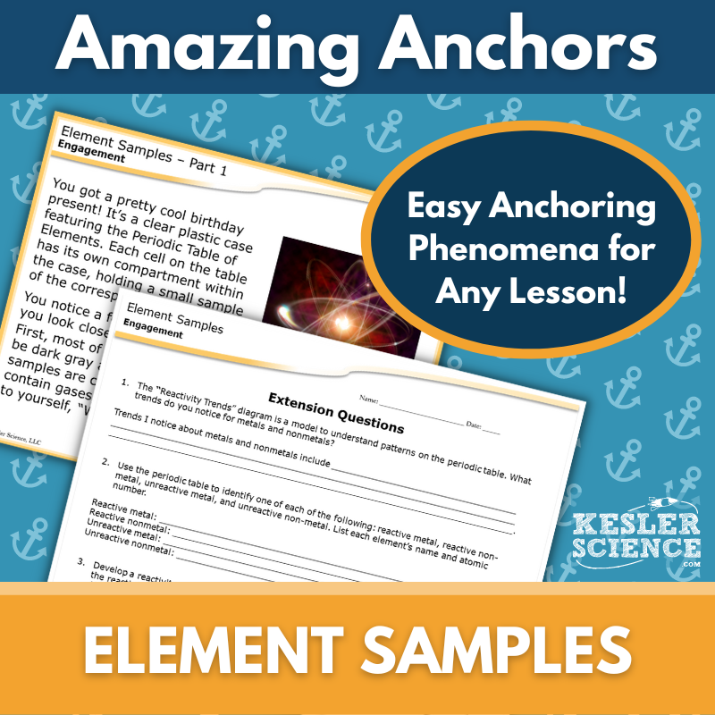 Amazing Anchors Chemical Bonds (Element Samples) - MS 6-8