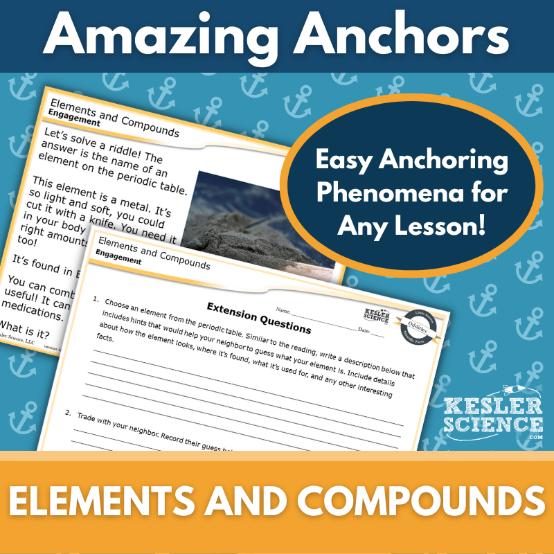 Amazing Anchors Elements & Compounds - MS 6-8