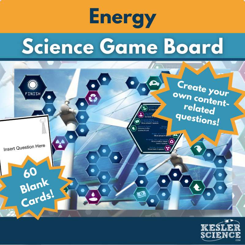 Energy-themed Game Board - Editable Cards