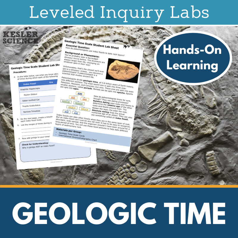Geologic Time Scale Inquiry Lab - NGSS MS ESS1-4