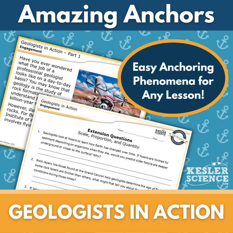 Amazing Anchors Geologic Time Scale of Earth (Geologists in Action) - NGSS MS ESS1-4