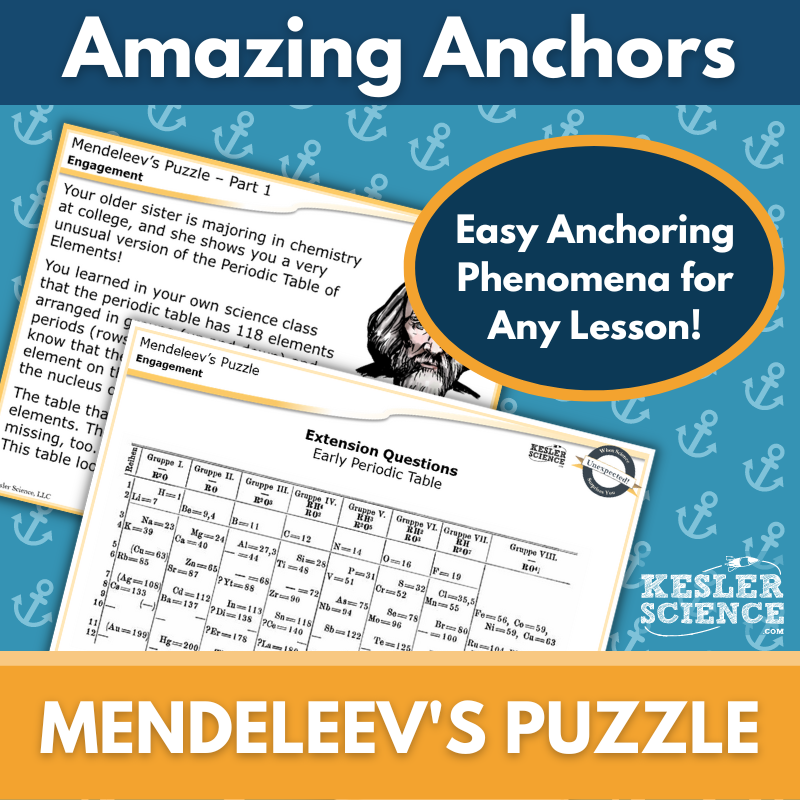 Amazing Anchors Periodic Table & Reactivity (Mendeleev's Puzzle) - MS 6-8
