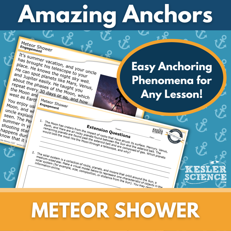 Amazing Anchors Asteroids, Meteors, & Comets (Meteor Shower) - MS 6-8