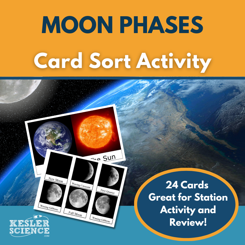 Moon Phases Card Sort Activity
