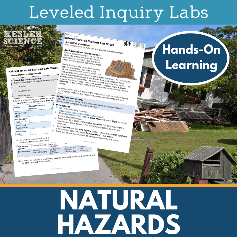 Natural Hazards Inquiry Lab - NGSS MS ESS3-2