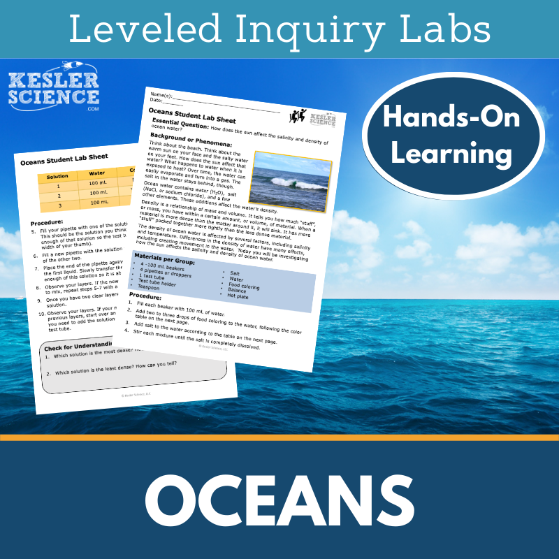 Oceans Inquiry Lab - NGSS MS LS2-4