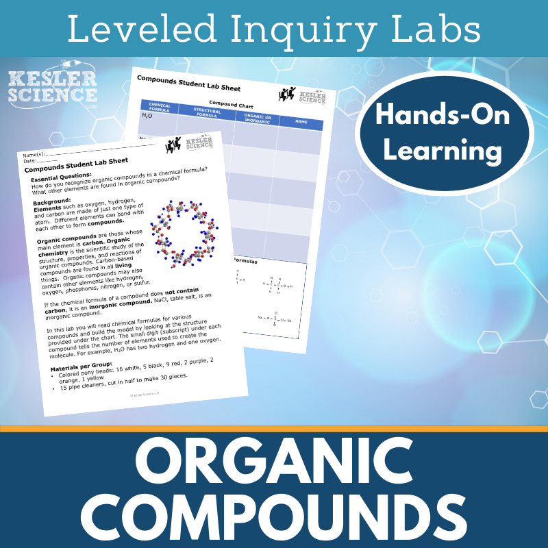 Organic Compounds Inquiry Lab - MS 6-8 Science TEKS