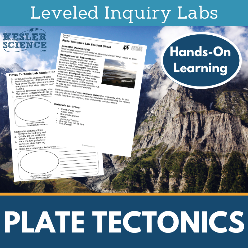 Plate Tectonics Inquiry Lab - MS 6-8 Science