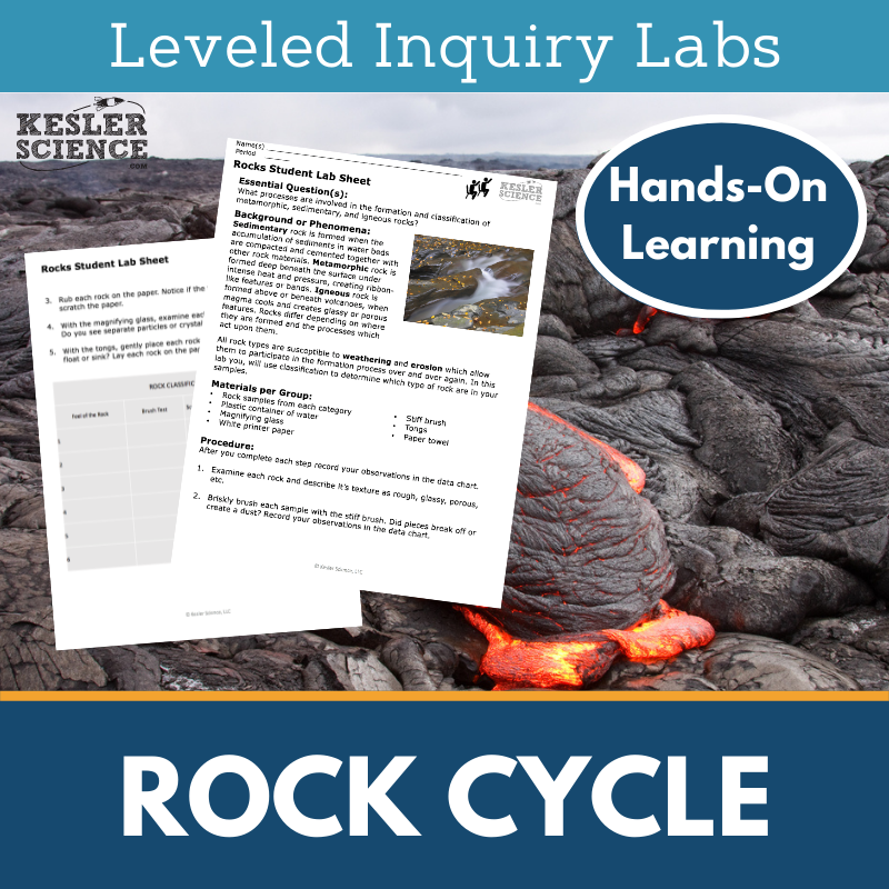 Rock Cycle Inquiry Lab - MS 6-8 Science