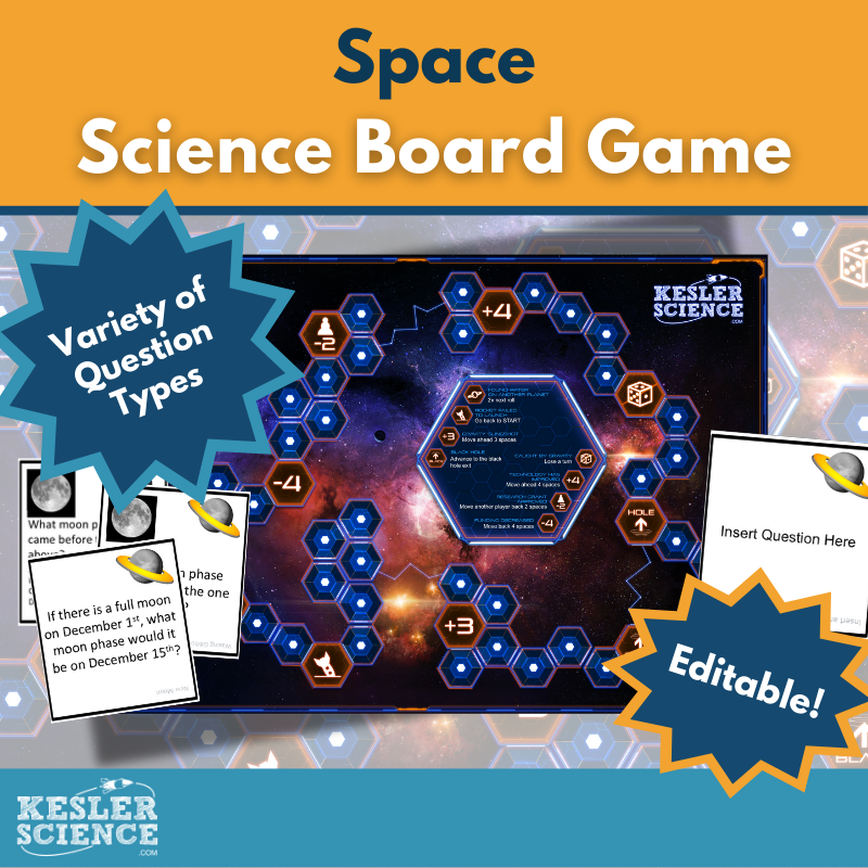 Space-themed Board Game & Cards with Differentiated Card Sets - MS 6-8