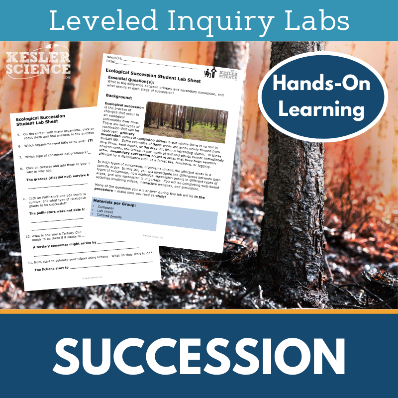 Succession Inquiry Lab - MS 6-8 Science TEKS