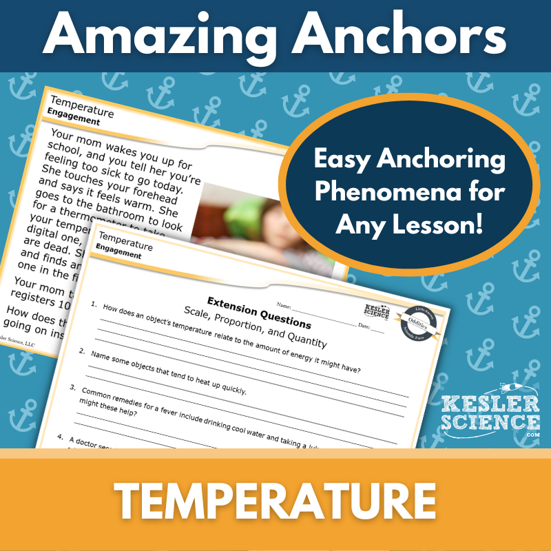 Amazing Anchors Temperature & Energy - NGSS MS PS3-4