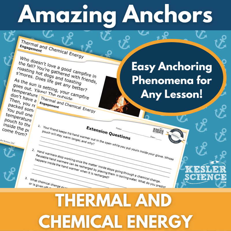 Amazing Anchors Conduction, Convection, & Radiation (Thermal and Chemical Energy) - NGSS MS PS1-6, MS 6-8