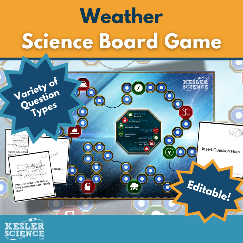 Weather-themed Board Game & Cards with Differentiated Card Sets - MS 6-8