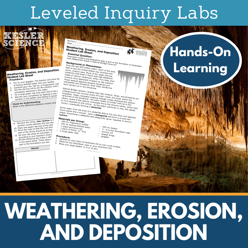 Weathering and Erosion Inquiry Lab - MS 6-8 Science TEKS