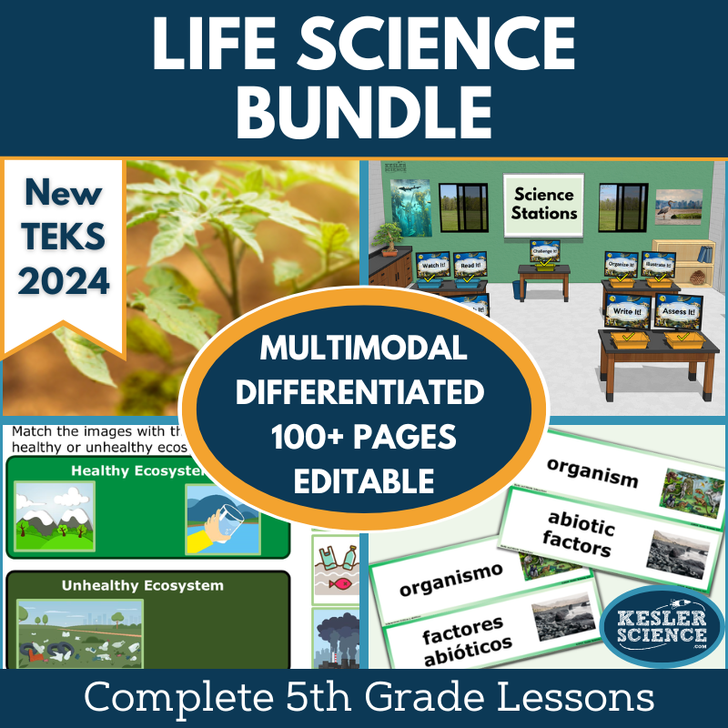 2021 TEKS 5E Lessons: 5th Grade Life Science Bundle