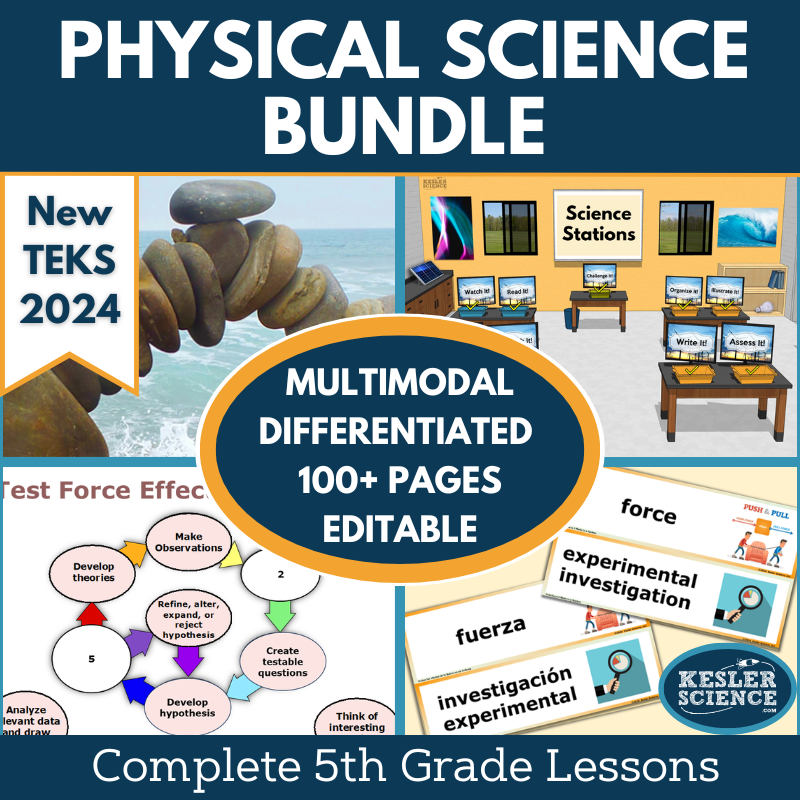 2021 TEKS 5E Lessons: 5th Grade Physical Science Bundle