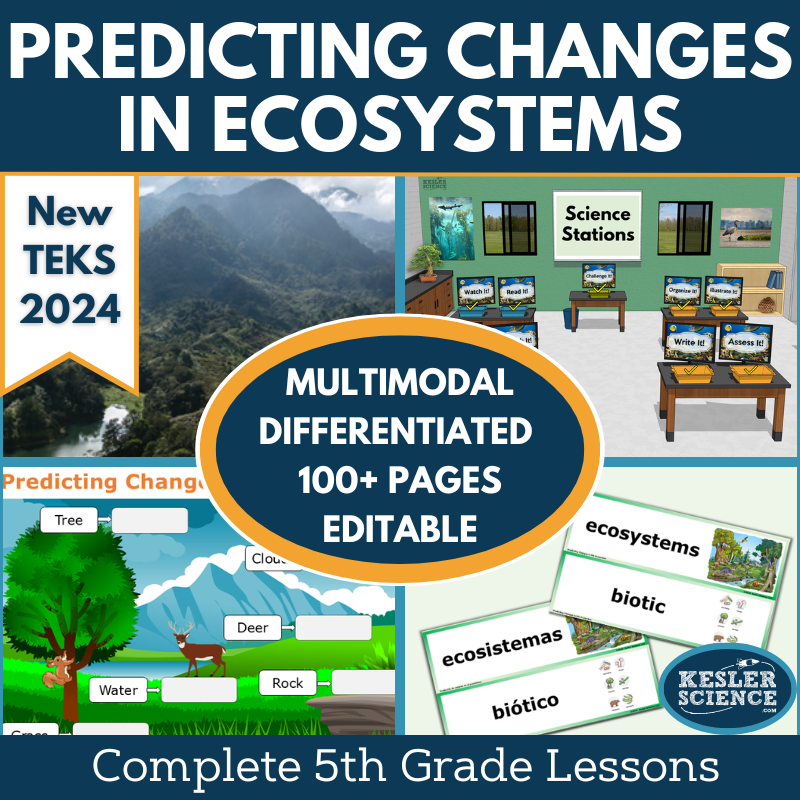Predicting Changes in Ecosystems Complete Science Lesson - Gr 5, New TEKS 5.12B