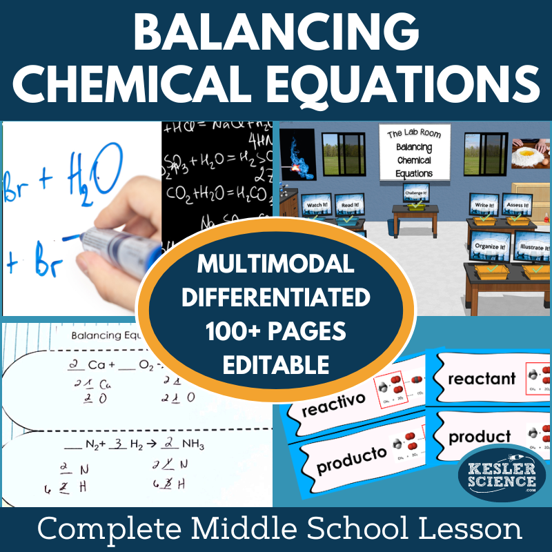 Balancing Chemical Equations Complete Lesson Plan - MS