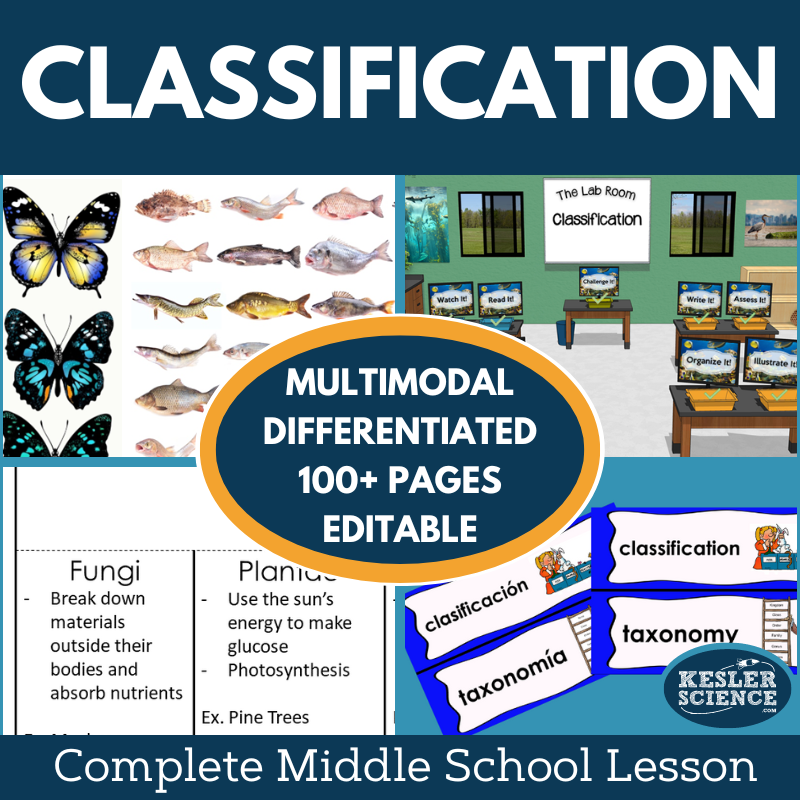 Classification of Living Things Complete Lesson Plan - MS
