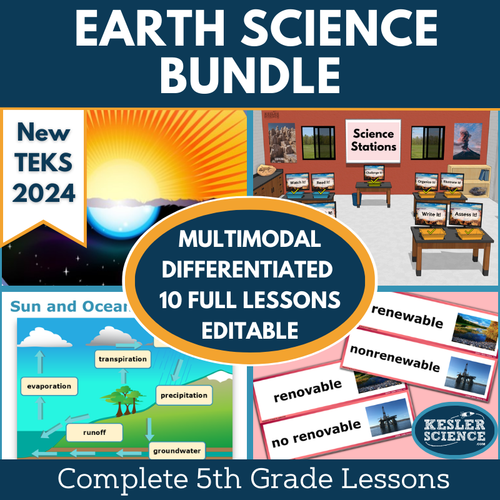 2021 TEKS 5E Lessons: 5th Grade Earth Science Bundle