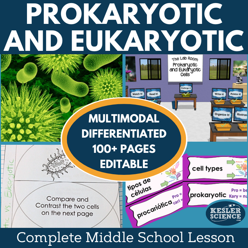 Prokaryotic & Eukaryotic Cells Complete Lesson Plan - MS