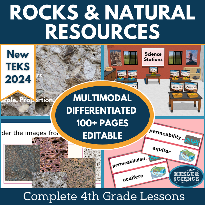 Rocks & Natural Resources Complete 5E Lesson cover