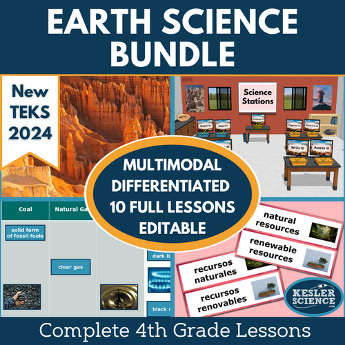 2021 TEKS 5E Lessons: 4th Grade Earth Science Bundle