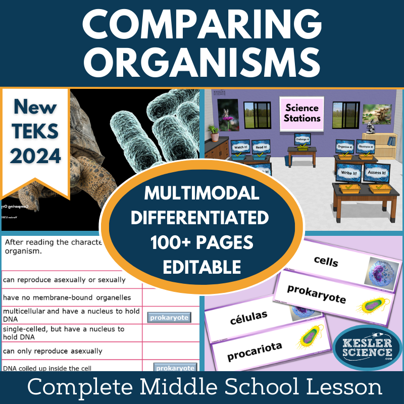 Comparing Organisms Complete Science Lesson - New TEKS 6.13B