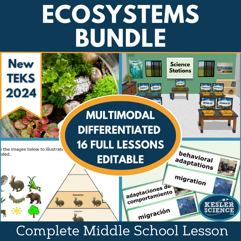 2021 TEKS MS 6-8 5E Lessons: Ecosystems Bundle