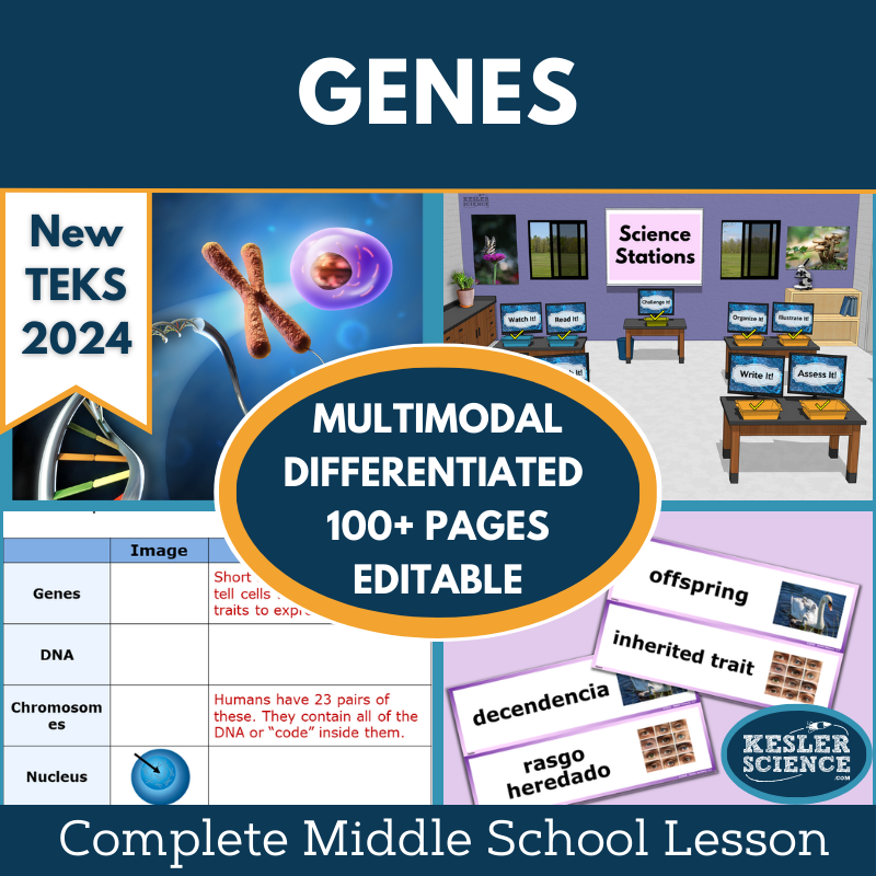 Genes Complete Science Lesson - New TEKS 8.13B