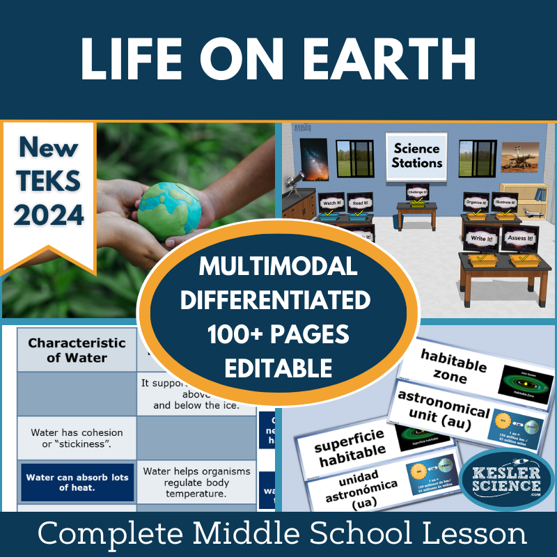 Life on Earth Complete Science Lesson - New TEKS 7.9C