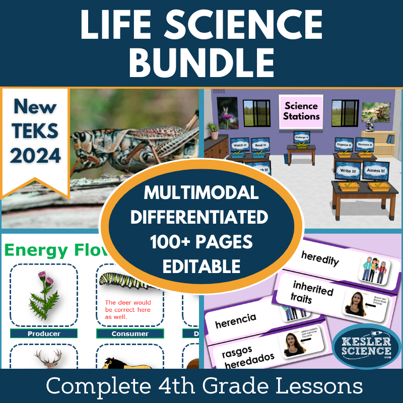 2021 TEKS 5E Lessons: 4th Grade Life Science Bundle