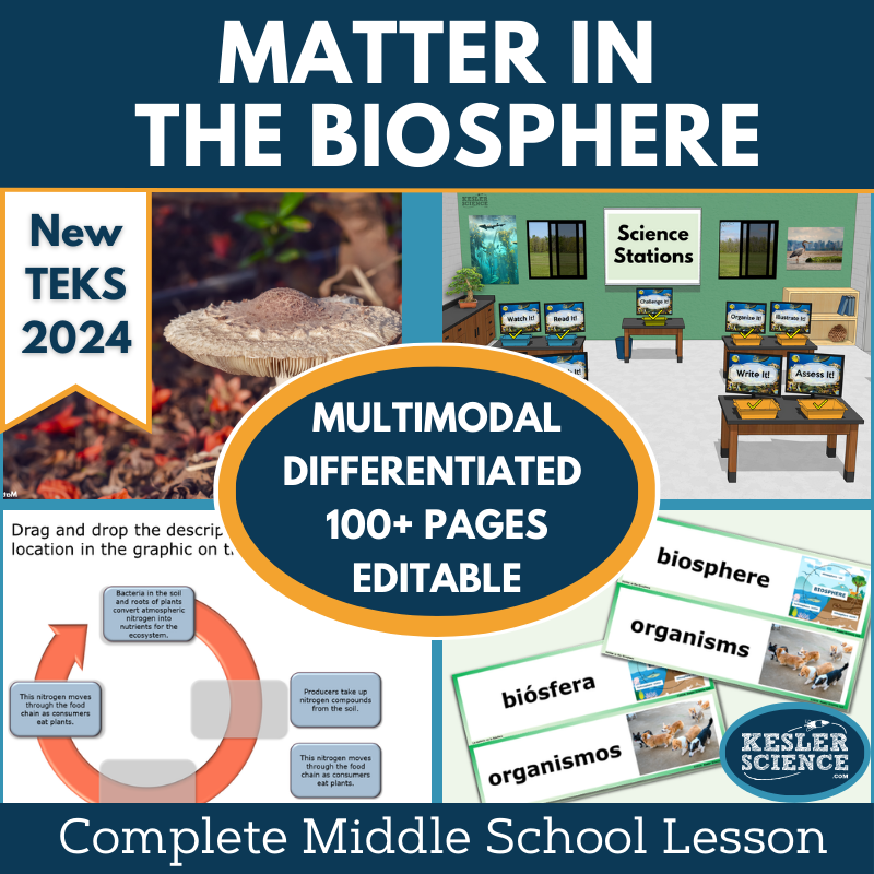 Matter in the Biosphere Complete Science Lesson - New TEKS 7.12B