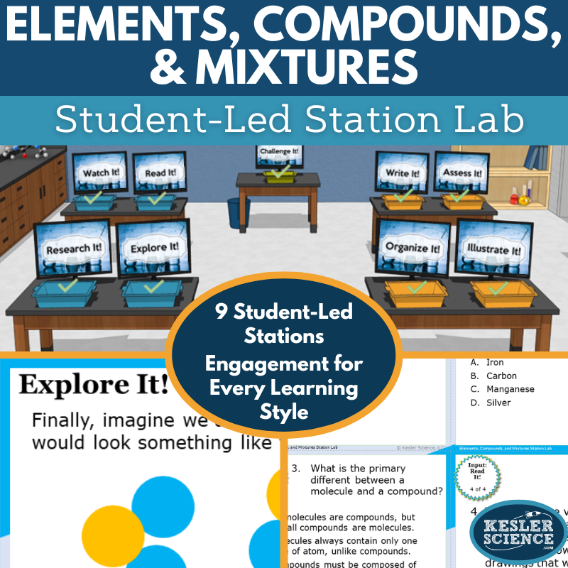Elements Compounds Mixtures Station Lab - MS