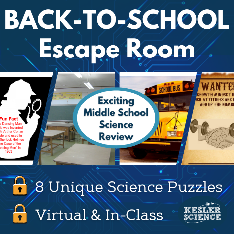 Back to School Escape Room - 6th 7th 8th Grade Science Activity