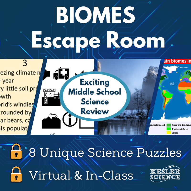 Biomes Escape Room - 6th 7th 8th Grade Science Review Activity