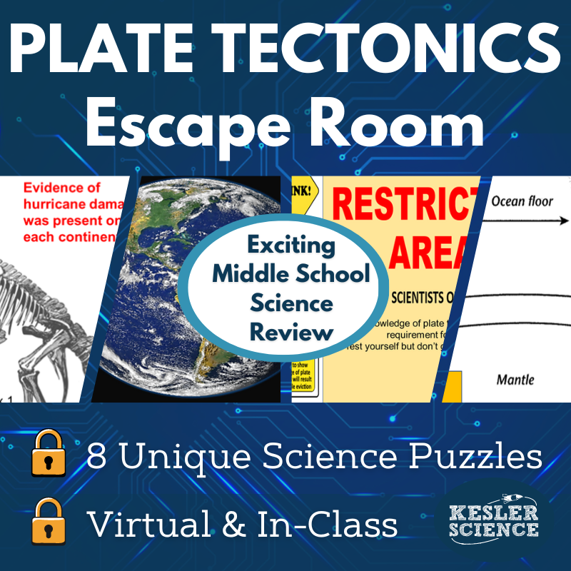 Plate Tectonics Escape Room - 6th 7th 8th Grade Science Review Activity