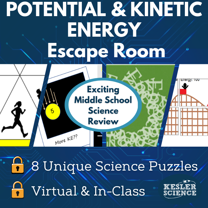 Potential and Kinetic Energy Escape Room - 6th 7th 8th Grade Science Review