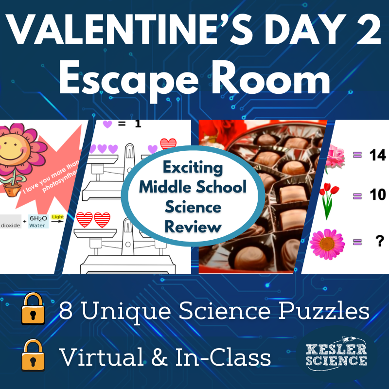 Valentine's Day Science Escape Room - Season 2 - 6th 7th 8th Grade Science Review Activity